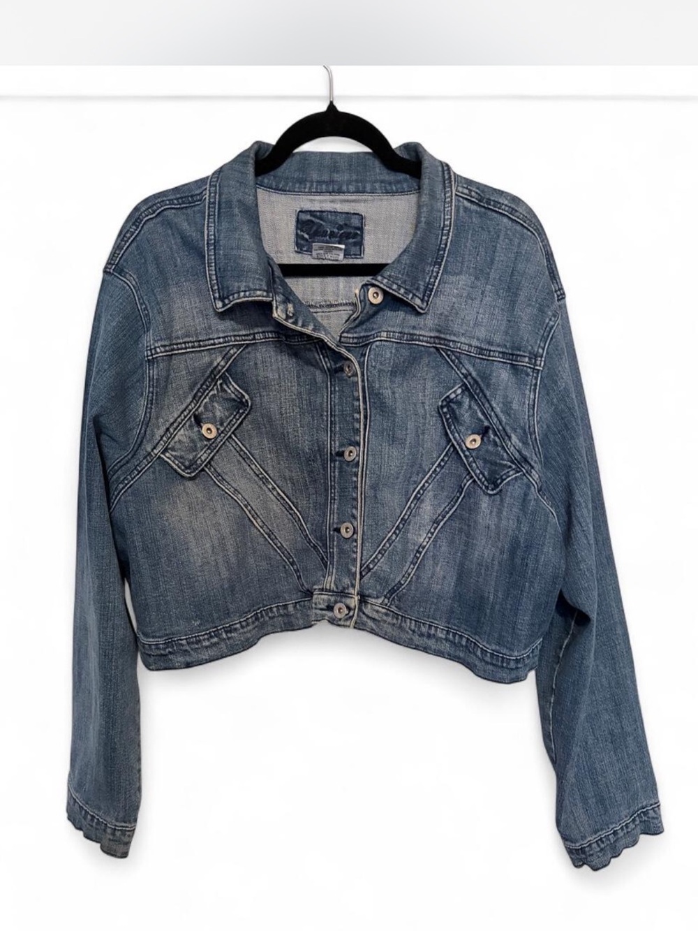 Younique Cropped Blue Denim Jacket